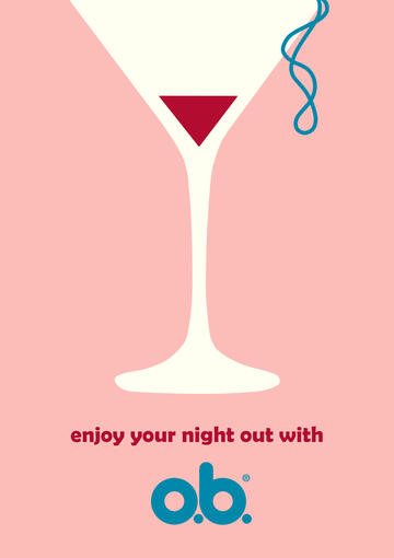 "OB" Negative space poster