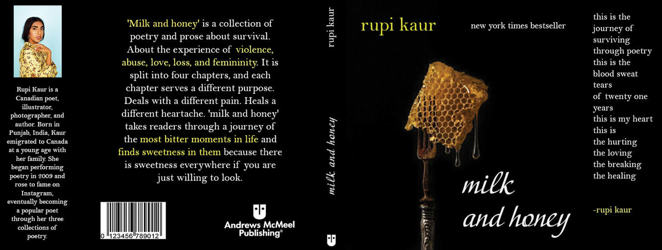 "Milk and Honey" Dustjacket design